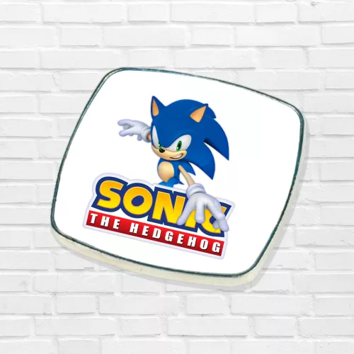 Metalowy magnes na lodówkę Sonic
