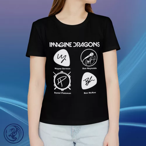 Imagine Dragons - Autogram koszulka damska