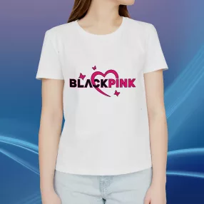 Black Pink logo koszulka damska