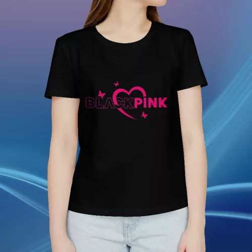 Black Pink logo koszulka damska
