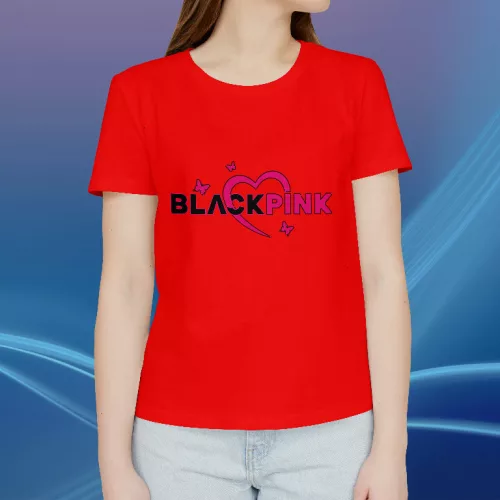 Black Pink logo koszulka damska