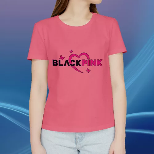 Black Pink logo koszulka damska
