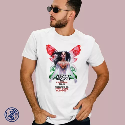 Katy Perry - The Lifetimes Tour 2025 - Budapest koszulka męska