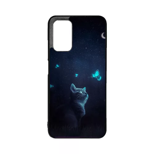 Kot z motylem w świetle księżyca - Etui na Xiaomi