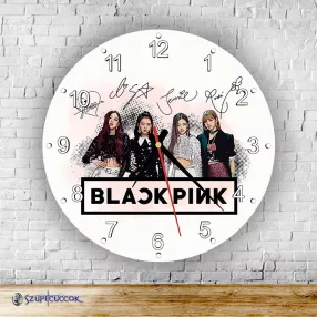 BlackPink Splash – okrągły zegar ścienny