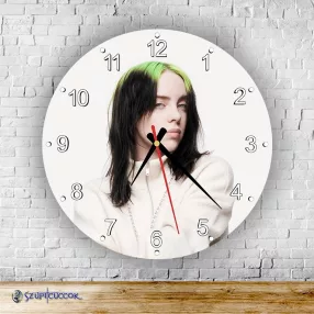 Billie Eilish – okrągły zegar ścienny