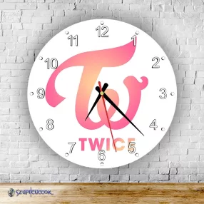 Twice – okrągły zegar ścienny