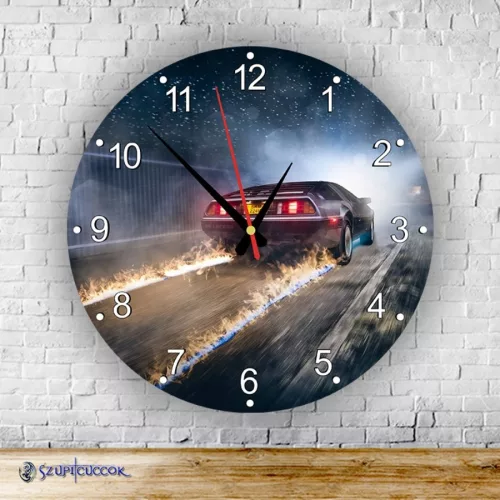 DeLorean – okrągły zegar ścienny