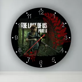   The Last of Us Part II – logo Ellie – okrągły zegar ścienny w różnych kolorach