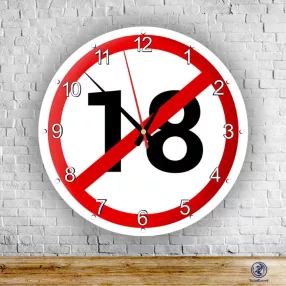 18 okrągły zegar ścienny