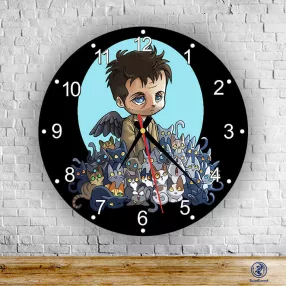 Supernatural – Chibi Castiel – okrągły zegar ścienny