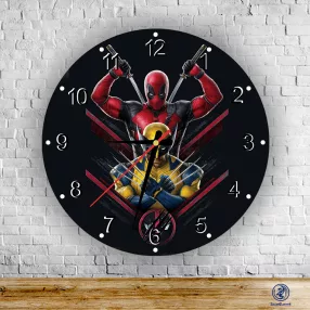 Deadpool i Wolverine – okrągły zegar ścienny