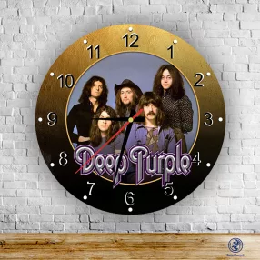 Deep Purple – okrągły zegar ścienny