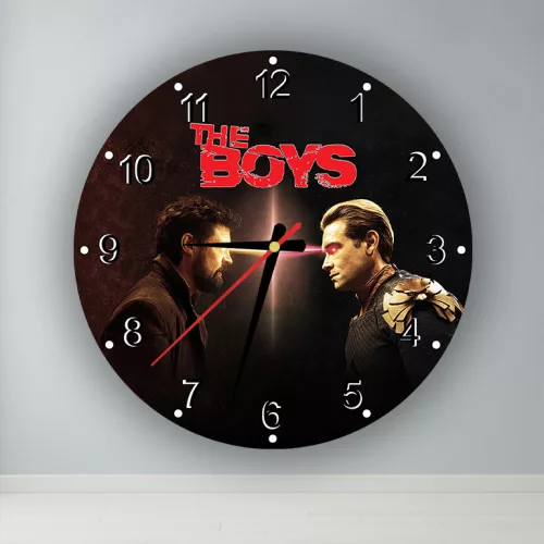 The Boys – Butcher vs. Homelander – okrągły zegar ścienny