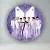 BTS in white – okrągły zegar ścienny