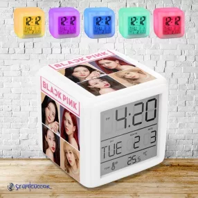 Świecący budzik zmieniający kolor - Blackpink