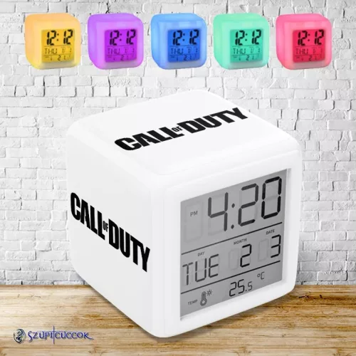 Świecący budzik zmieniający kolor - Call of Duty (Logo)
