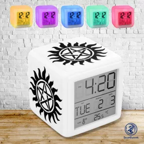 Świecący budzik - Nie z tego świata (Tatuaż Pentagram)