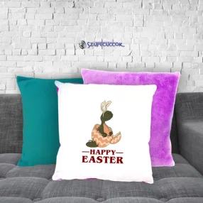   Happy Easter pluszowa poszewka na poduszkę (w wielu kolorach)