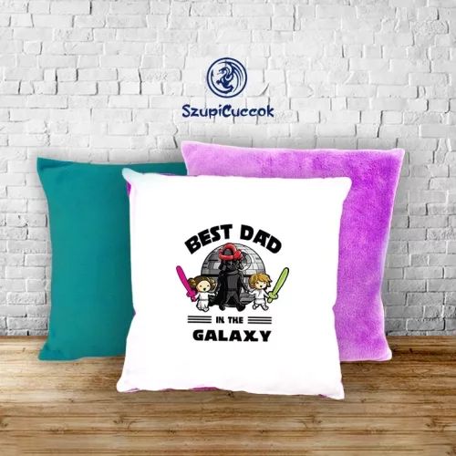 Best Dad in the Galaxy pluszowa poszewka na poduszkę (w wielu kolorach)