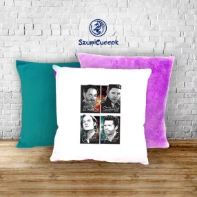   Supernatural Sam, Castiel, Dean, Crowley pluszowa poszewka na poduszkę (w wielu kolorach)