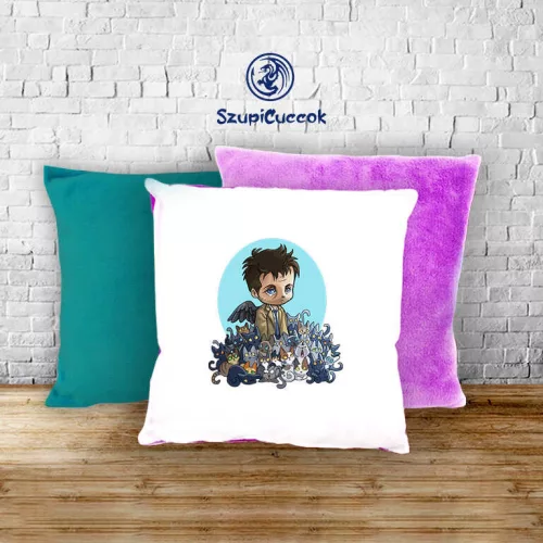 Supernatural - Chibi Castiel pluszowa poszewka na poduszkę (w wielu kolorach)