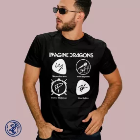 Imagine Dragons - Autogram koszulka męska