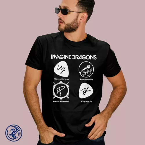 Imagine Dragons - Autogram koszulka męska
