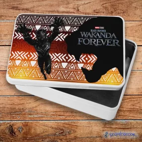   Black Panther Wakanda Forever metalowe pudełko śniadaniowe (pudełko do przechowywania)