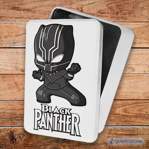 Black Panther Chibi metalowe pudełko śniadaniowe (pudełko do przechowywania)