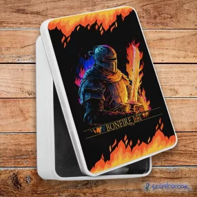   Dark Souls Bonfire Lit metalowe pudełko śniadaniowe (pudełko do przechowywania)